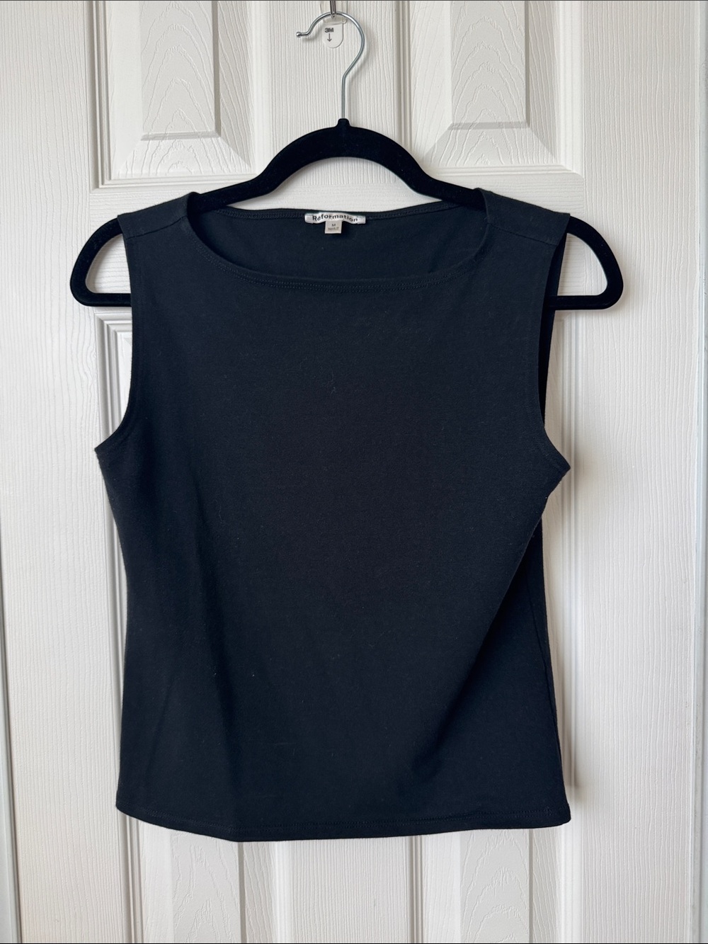 Reformation Black Sleeveless Knit Tank